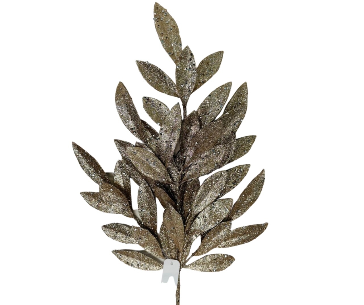 23"L Champagne Glitter Bay Leaf Spray - Shimmery Holiday Home Decor-XS618249